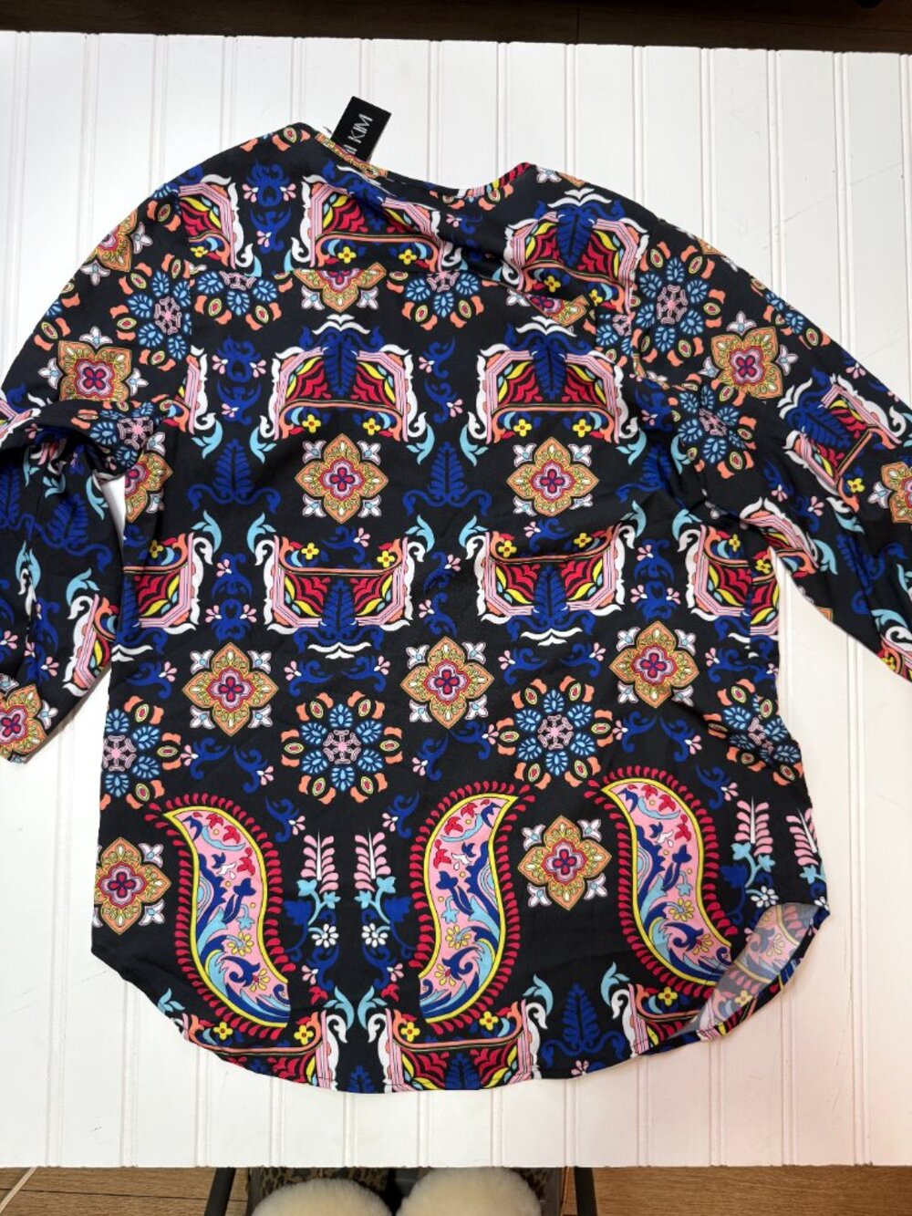 Yumi Kim Lizzie Top Y2K 00s Paisley Print Blouse NWT size XS - Picture 8 of 8